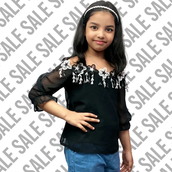 Black_Solid_Casual_Tops_For_Girls