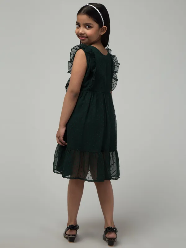 Green_Solid_Evening_Dress_For_Girls