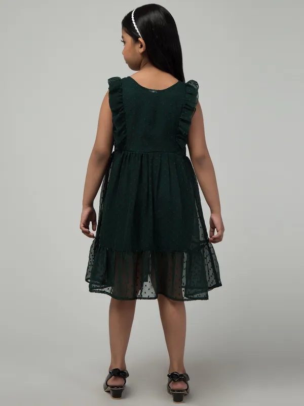 Green_Solid_Evening_Dress_For_Girls