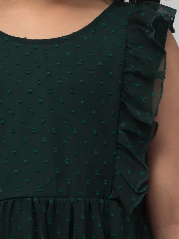 Green_Solid_Evening_Dress_For_Girls