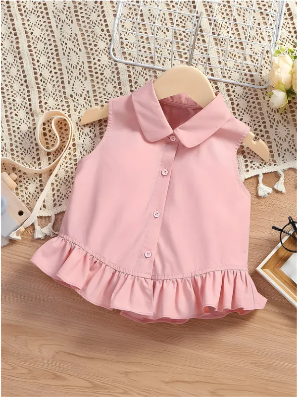 Peach_Solid_Casual_Tops_For_Girls