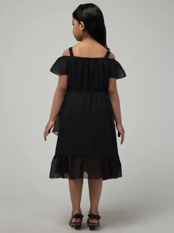 Black_Solid_Evening_Dress_For_Girls