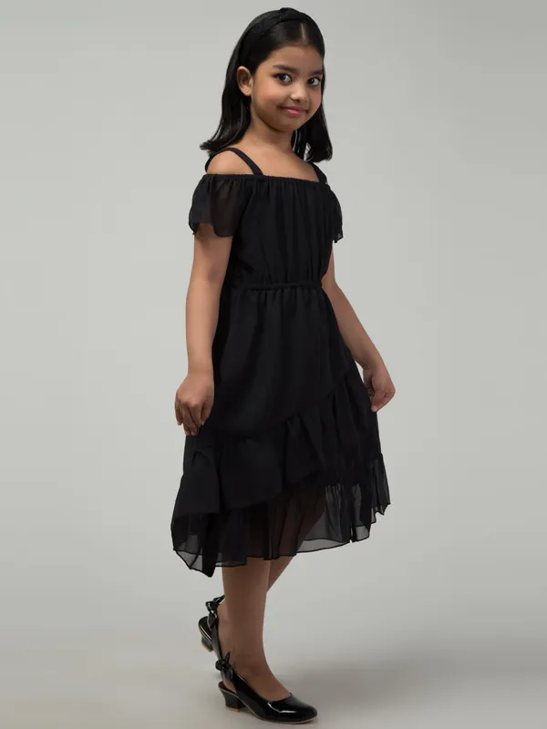 Black_Solid_Evening_Dress_For_Girls
