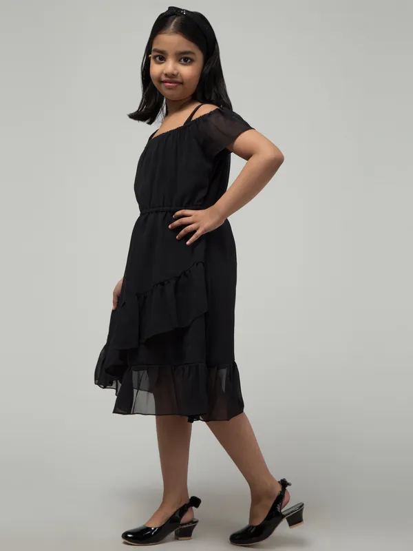 Black_Solid_Evening_Dress_For_Girls