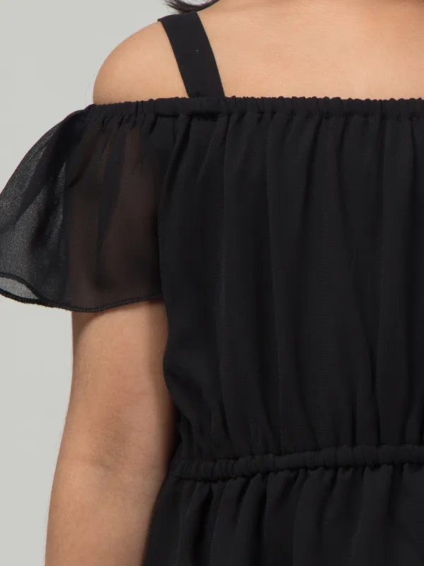 Black_Solid_Evening_Dress_For_Girls