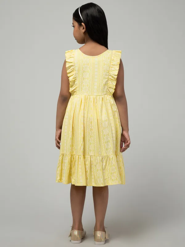 Yellow_Solid_Evening_Dress_For_Girls
