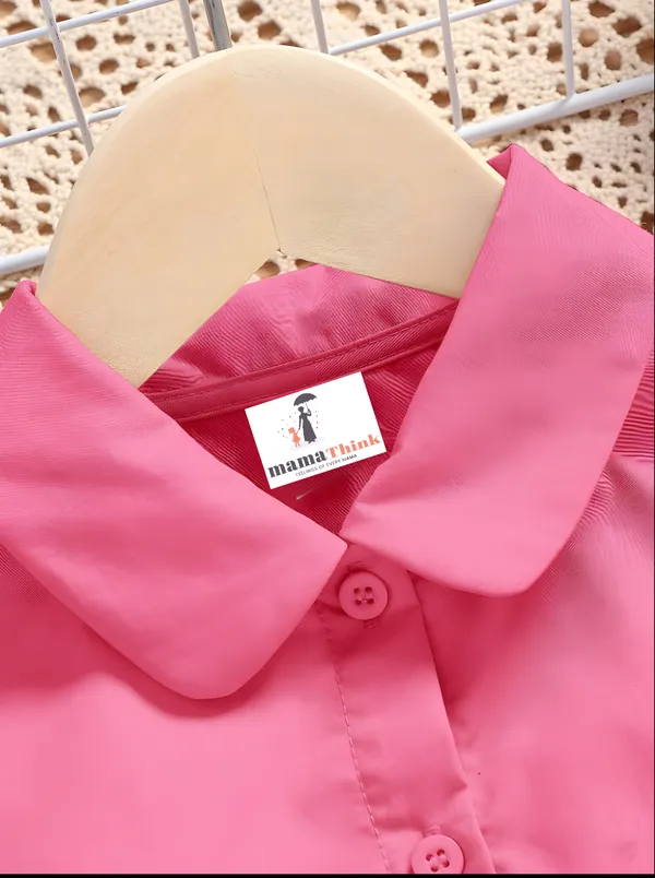 Hot_Pink_Solid_Casual_Tops_For_Girls