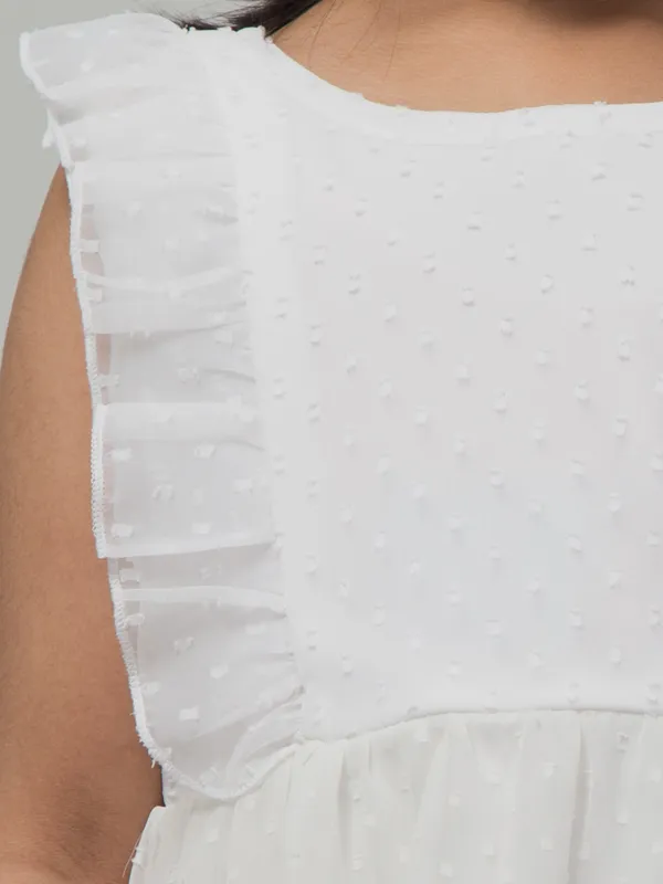 White_Solid_Evening_Dress_For_Girls