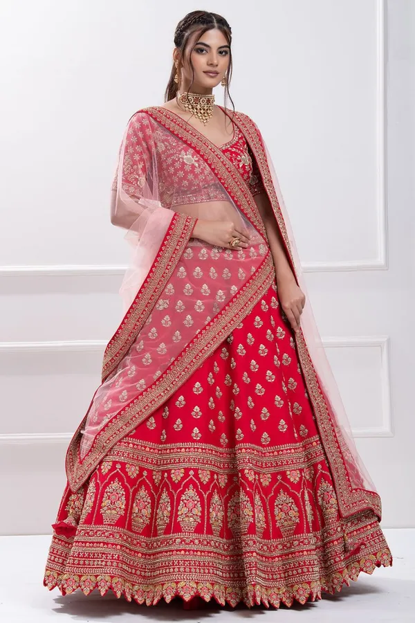 Red_aada_slub_embroidered_bridal_lehenga_choli.