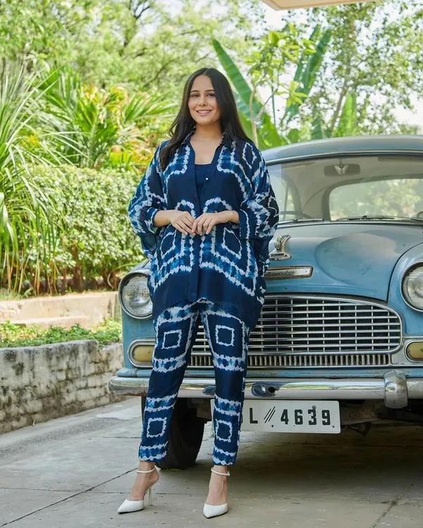 Dark_Blue_Printed??Top_Plazzo_And_Jecket_3_Piece_Co-Ord_Set_For_Women