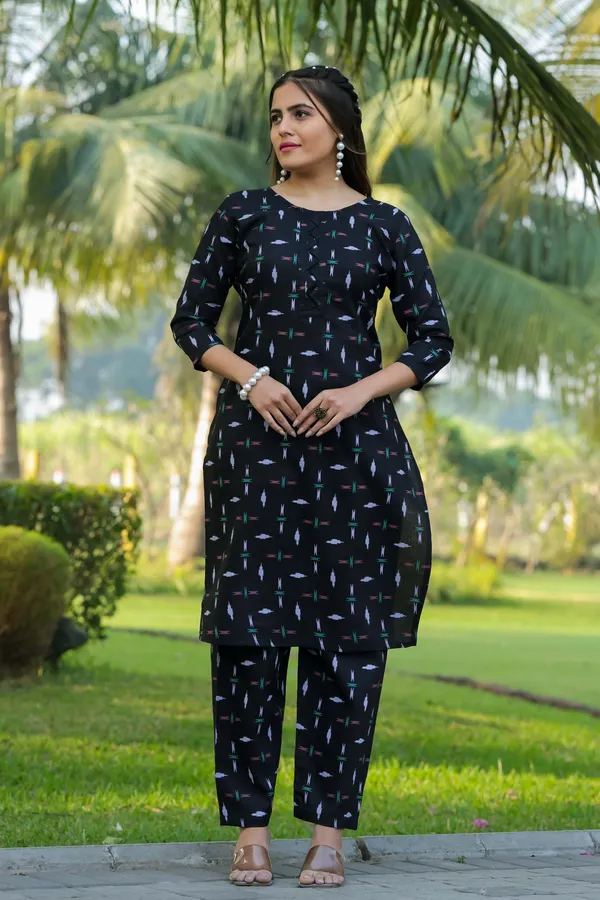 Black_Women_Printed_Ethnic_Dress_Kurta__For_Women