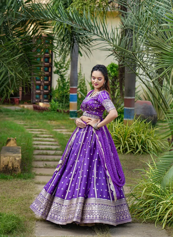 Purple_Purple_Colour_Embroidery_With_Sequence_Work_Lehenga_Choli_For_Women