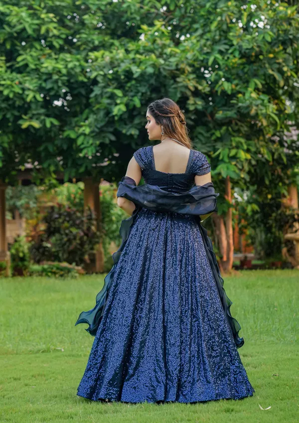 Blue_Dark_Navy_Blue_Cinderella_Sequence_Full_Stitched_Georgette_Lehenga_Choli_For_Women