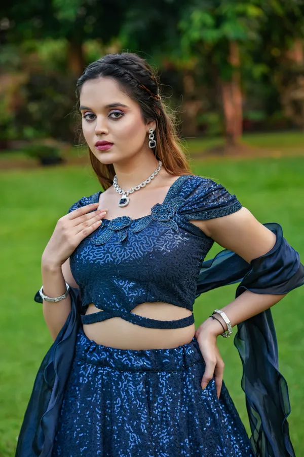 Blue_Dark_Navy_Blue_Cinderella_Sequence_Full_Stitched_Georgette_Lehenga_Choli_For_Women