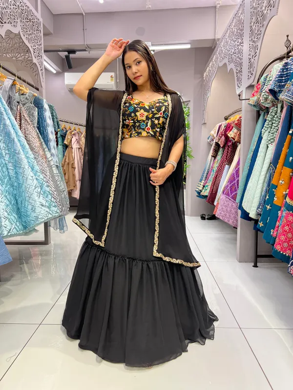 Black_Sophisticated_Black_Georgette_Lehenga_Choli_Ensemble_For_Women