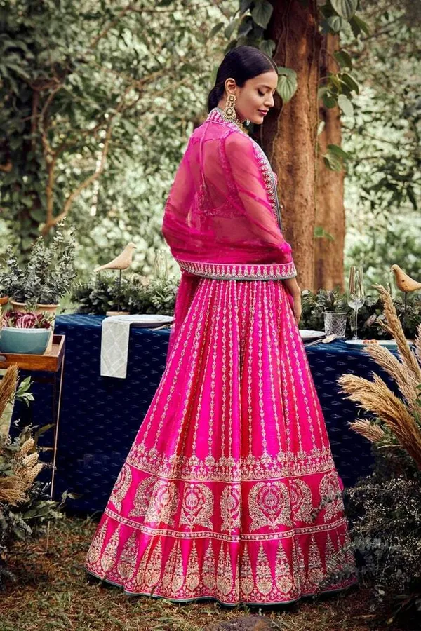 Pink_Embroidered_Semi_Stitched_Lehenga_Choli__For_Women