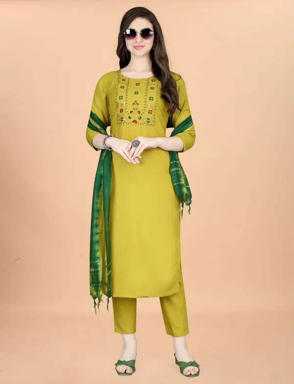 Yellow_Women_Embroidered_Ethnic_Dress_Kurta__For_Women