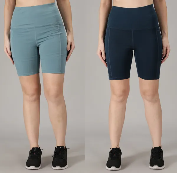 Pack_of_2_Grey_&_Blue_Polyester_Blend_Solid_Western_Sportswear_Tights_Shorts_For_Women