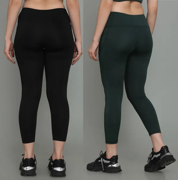 Pack_of_2_Black_&_Dark_Green_Polyester_Solid_Western_Sportswear_Tights_For_Women