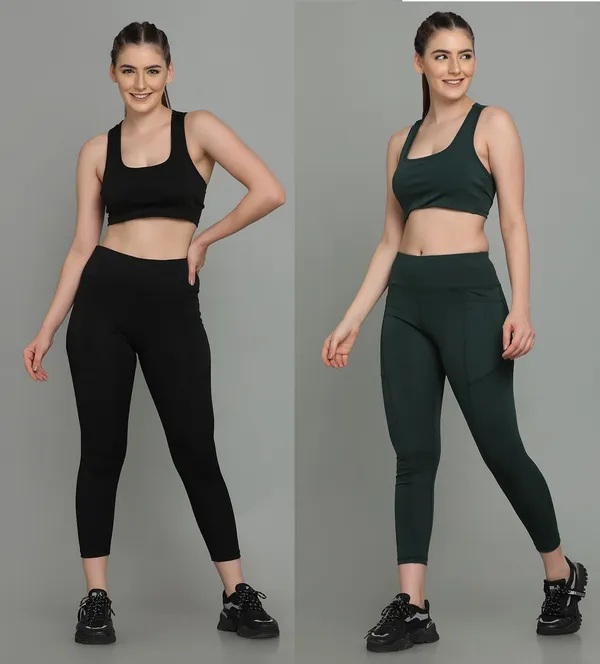 Pack_of_2_Black_&_Dark_Green_Polyester_Solid_Western_Sportswear_Tights_For_Women