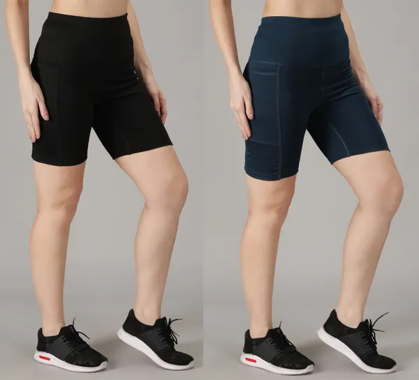 Pack_of_2_Black_&_Blue_Polyester_Blend_Solid_Western_Sportswear_Tights_Shorts_For_Women