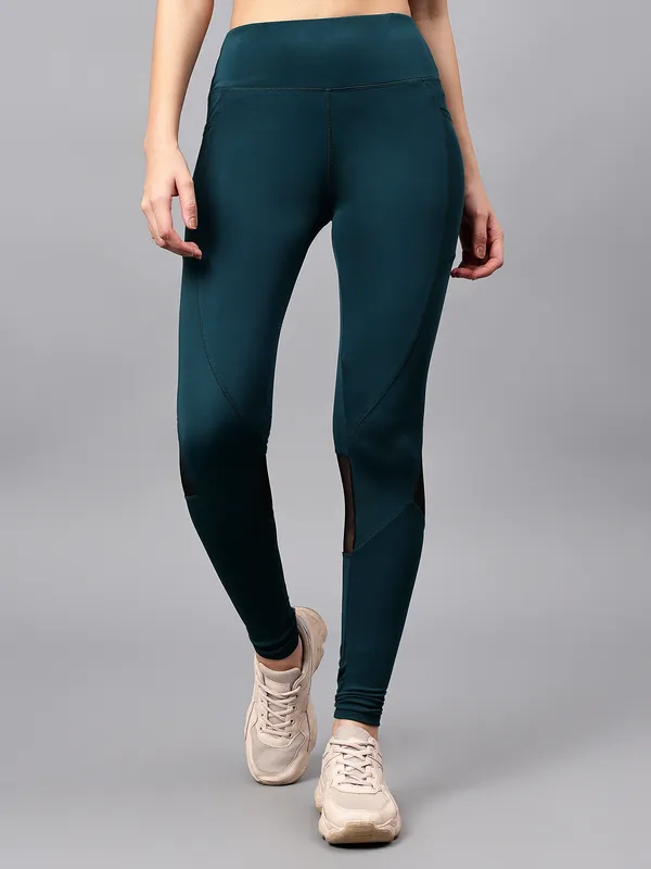 Dark_Green_Polyester_Blend_Solid_Western_Sportswear_Gym_Tights_For_Women