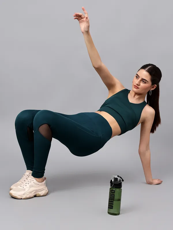 Dark_Green_Polyester_Blend_Solid_Western_Sportswear_Gym_Tights_For_Women
