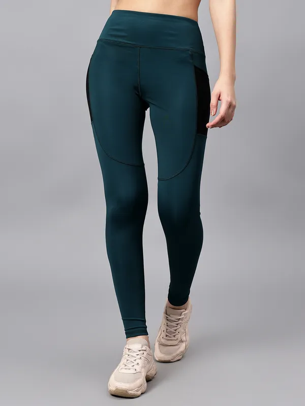 Dark_Green_Polyester_Blend_Solid_Western_Sportswear_Gym_Tights_For_Women