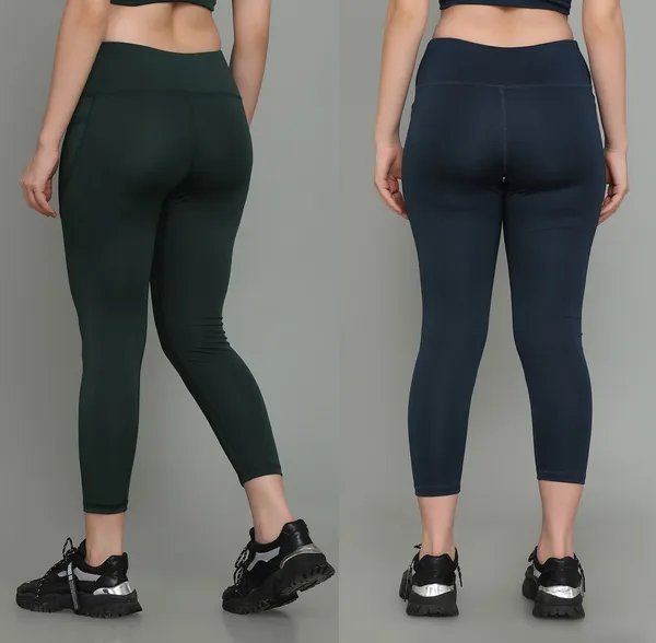 Pack_of_2_Blue_&_Dark_Green_Polyester_Solid_Western_Sportswear_Tights_For_Women