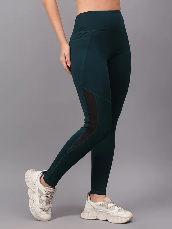 Dark_Green_Polyester_Blend_Solid_Western_Sportswear_Gym_Tights_For_Women