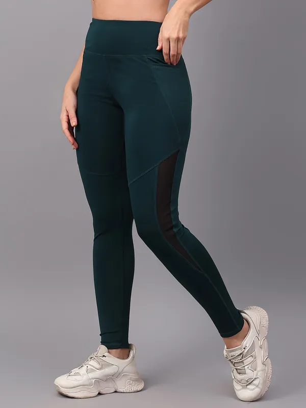 Dark_Green_Polyester_Blend_Solid_Western_Sportswear_Gym_Tights_For_Women