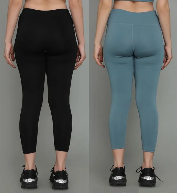 Pack_of_2_Light_Blue_&_Black_Polyester_Solid_Western_Sportswear_Tights_For_Women