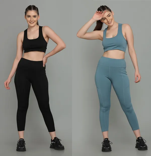 Pack_of_2_Light_Blue_&_Black_Polyester_Solid_Western_Sportswear_Tights_For_Women