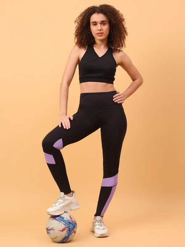 Black_&_Purple_Polyester_Blend_Color_Block_Western_Sportswear_Gym_Tights_For_Women