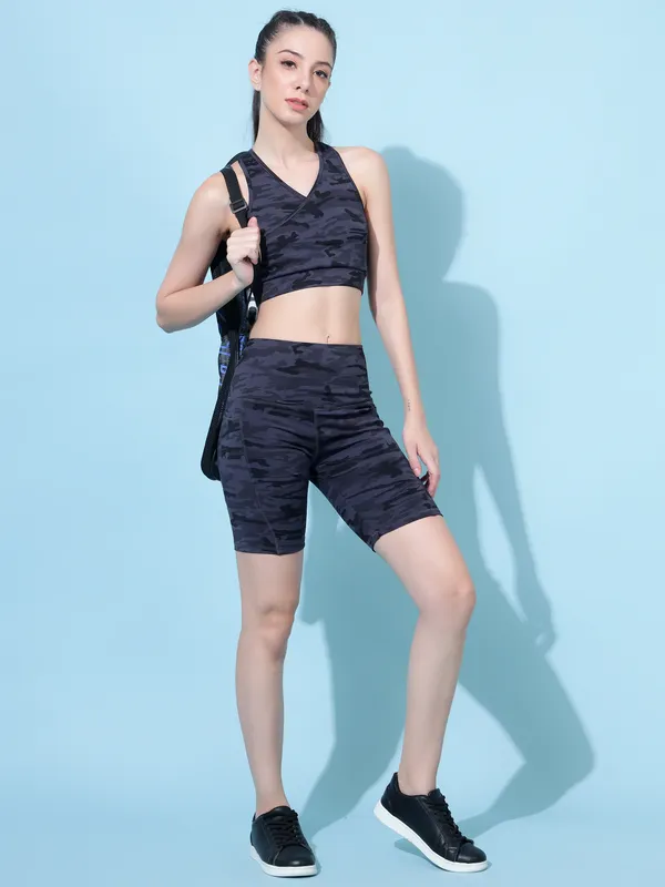 Dark_Blue_Lycra_Blend_Self_Design_Western_Sportswear_Tights_Shorts_For_Women