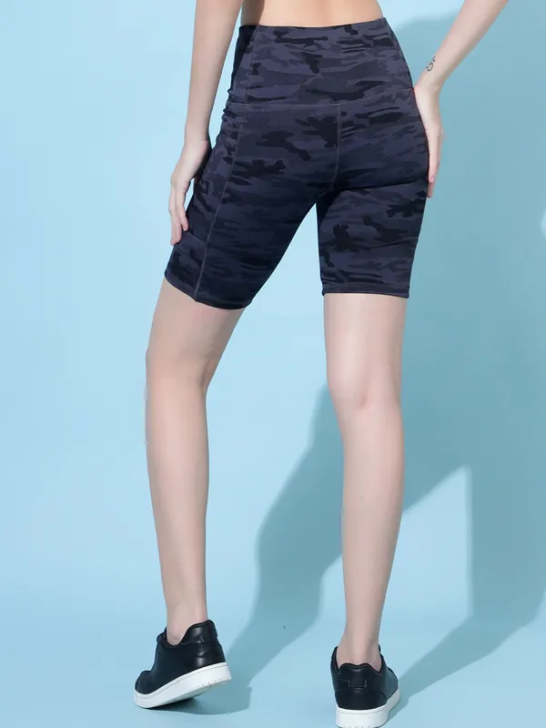 Dark_Blue_Lycra_Blend_Self_Design_Western_Sportswear_Tights_Shorts_For_Women