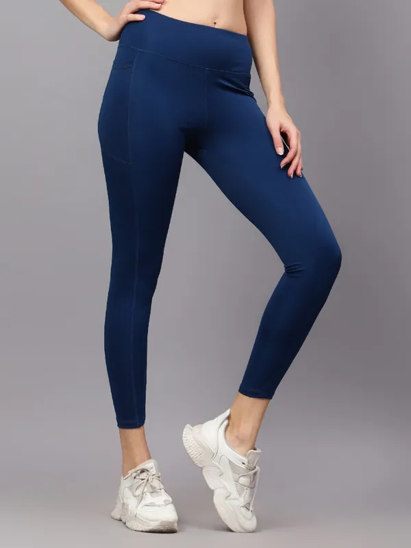 Blue_Polyester_Solid_Ankle_Length_Tight_For_Women