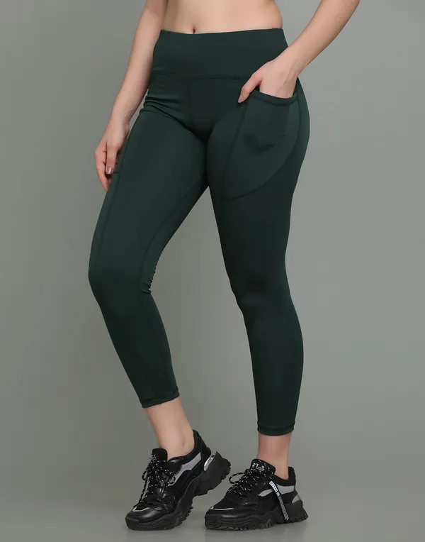 Dark_Green_Polyester_Solid_Ankle_Length_Tight_For_Women