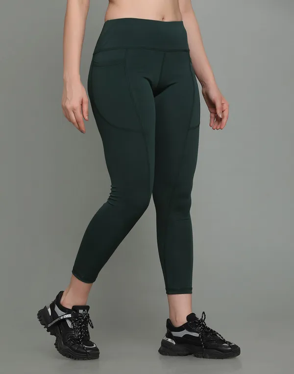 Dark_Green_Polyester_Solid_Ankle_Length_Tight_For_Women