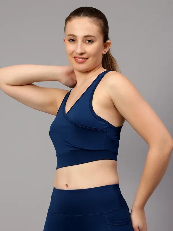 Navy_Blue_Polyester_Solid_Sports_Lightly_Padded_Bra_For_Women
