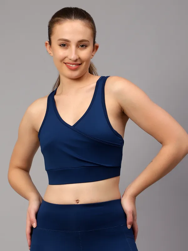 Navy_Blue_Polyester_Solid_Sports_Lightly_Padded_Bra_For_Women