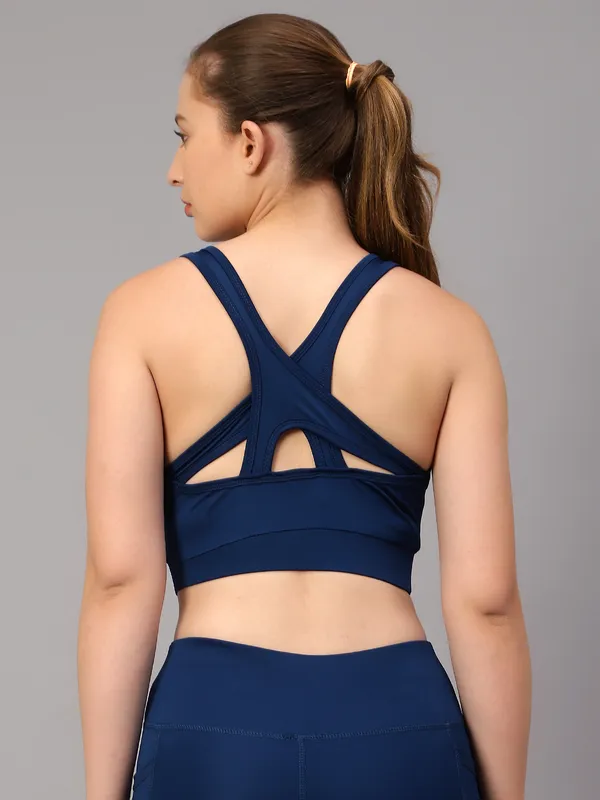 Navy_Blue_Polyester_Solid_Sports_Lightly_Padded_Bra_For_Women