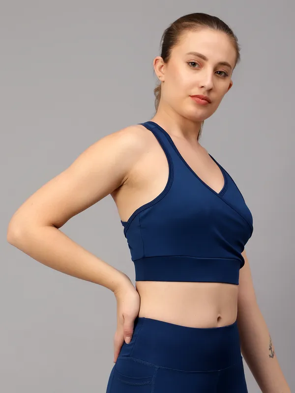 Navy_Blue_Polyester_Solid_Sports_Lightly_Padded_Bra_For_Women