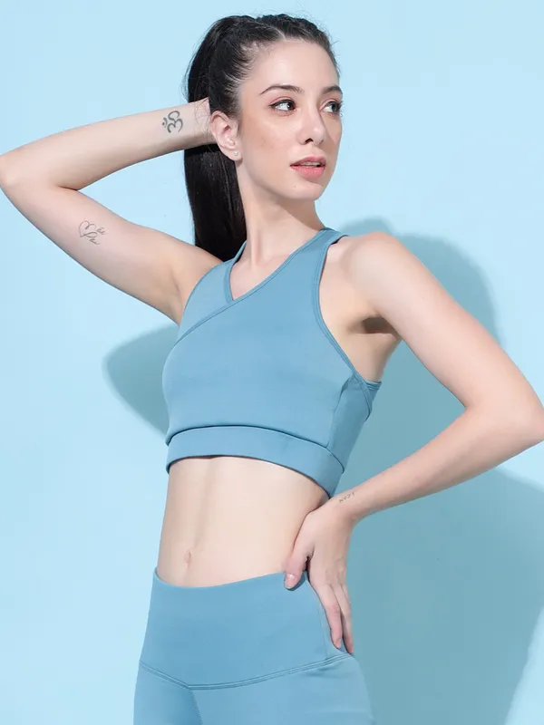 Light_Blue_Polyester_Solid_Sports_Lightly_Padded_Bra_For_Women