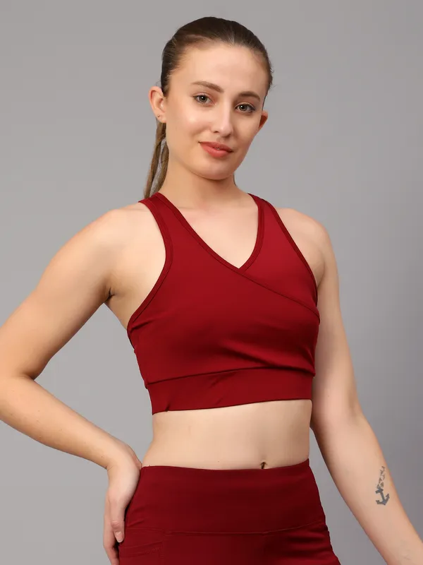 Maroon_Polyester_Solid_Sports_Lightly_Padded_Bra_For_Women
