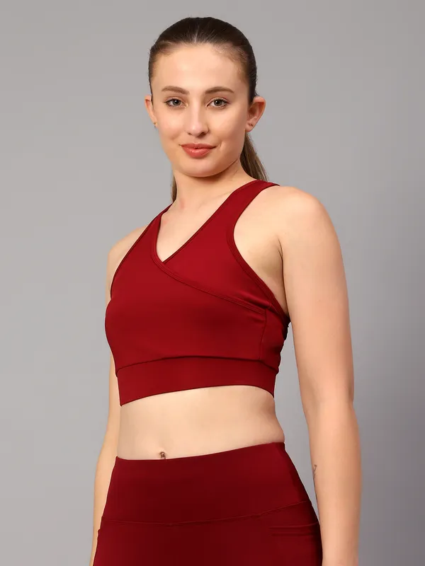Maroon_Polyester_Solid_Sports_Lightly_Padded_Bra_For_Women