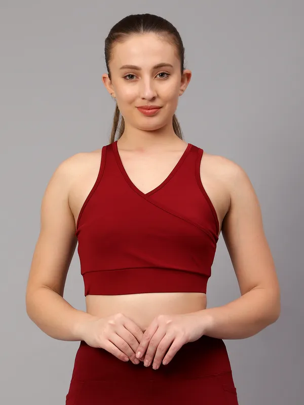 Maroon_Polyester_Solid_Sports_Lightly_Padded_Bra_For_Women
