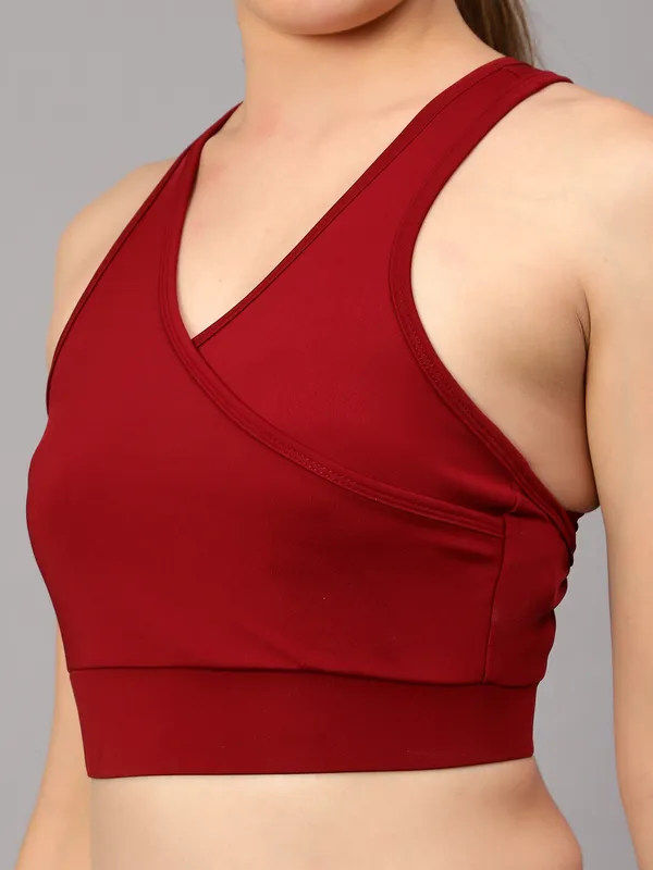 Maroon_Polyester_Solid_Sports_Lightly_Padded_Bra_For_Women