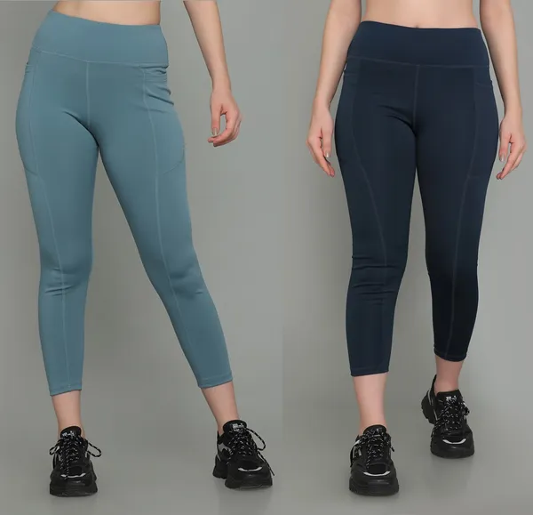 Pack_of_2_Light_Blue_&_Blue_Polyester_Solid_Western_Sportswear_Tights_For_Women