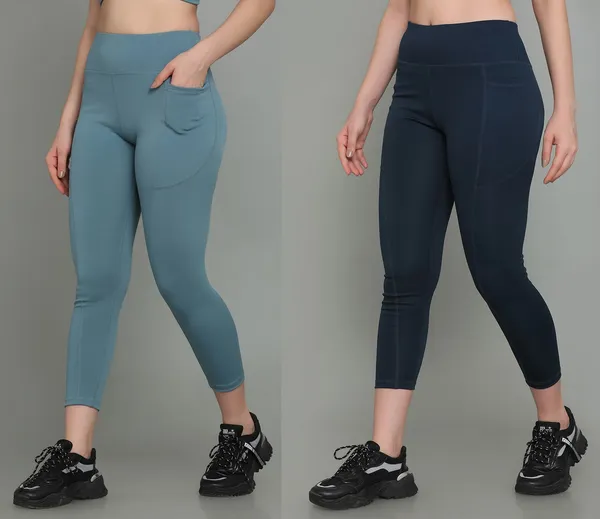 Pack_of_2_Light_Blue_&_Blue_Polyester_Solid_Western_Sportswear_Tights_For_Women